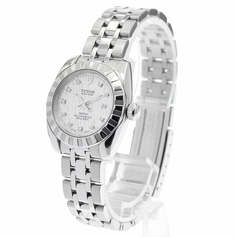 TUDOR 22010 Classic Date 10P Diamond Automatic Ladies Watch with Warranty
