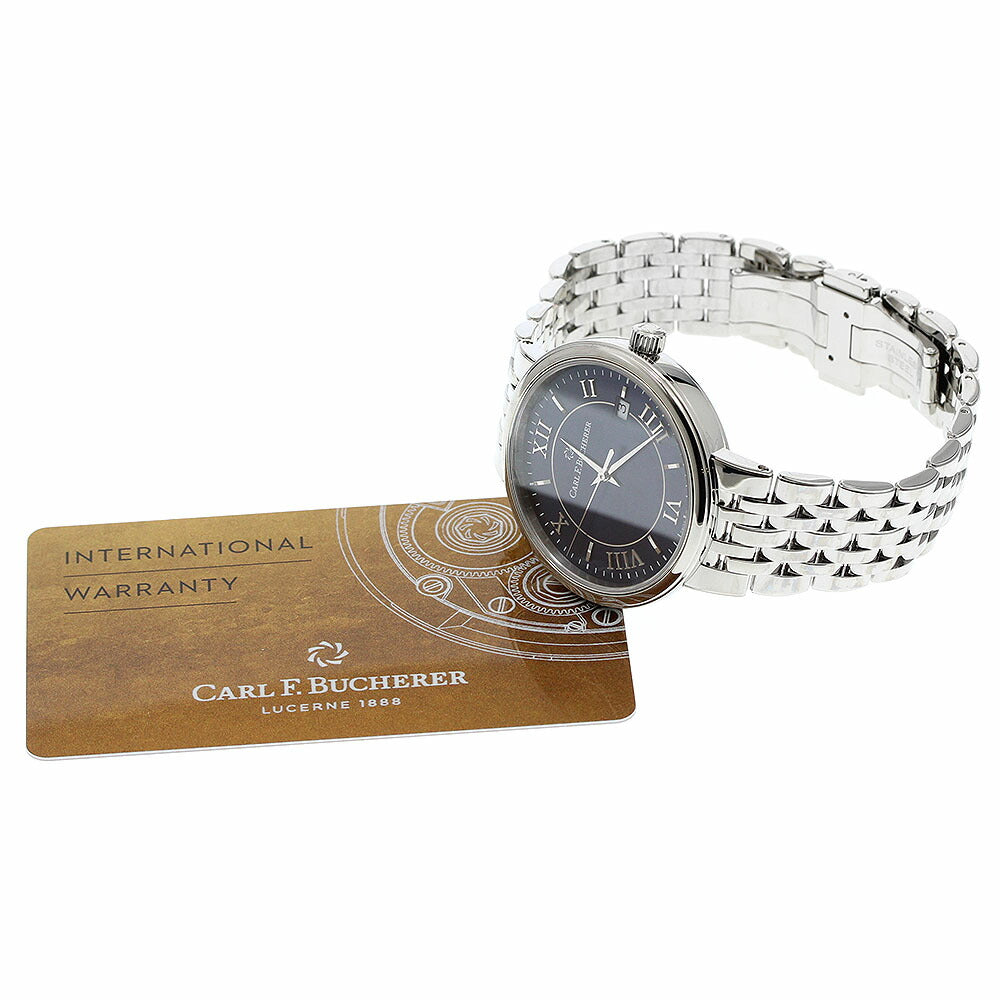 CARL F.BUCHERER 00.10314.08.55.21 Adamavi Date Automatic Men's Watch Excellent Condition with Warranty.