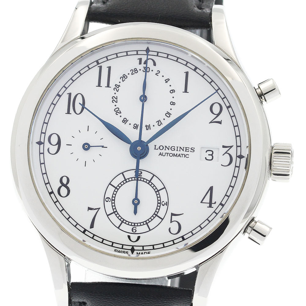 LONGINES L2.815.4 Heritage Classic Chronograph Automatic Men's Watch (Good Condition)