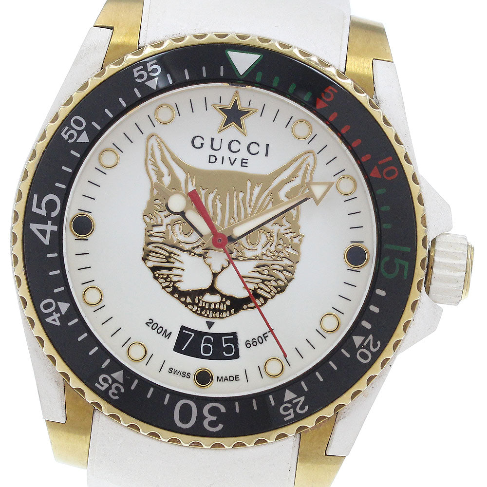 GUCCI 136.3/YA136322 Dive Date Mystic Cat Quartz Men's Watch