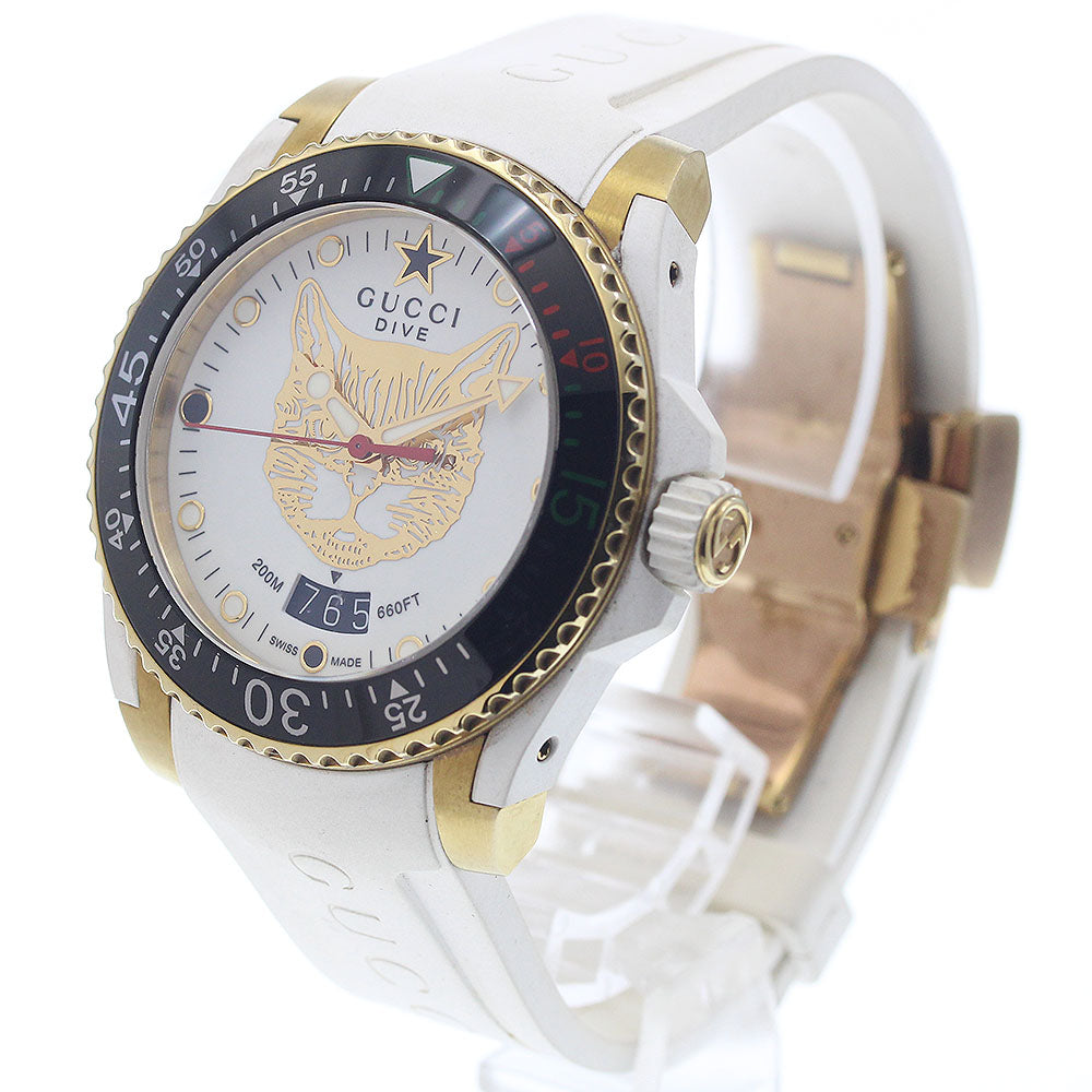 GUCCI 136.3/YA136322 Dive Date Mystic Cat Quartz Men's Watch