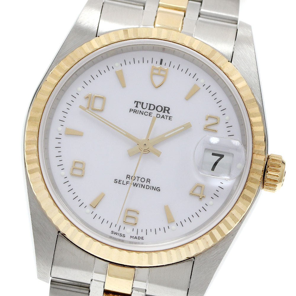 TUDOR 74033 Prince Date YG Combination Automatic Men's Watch (Good Condition)