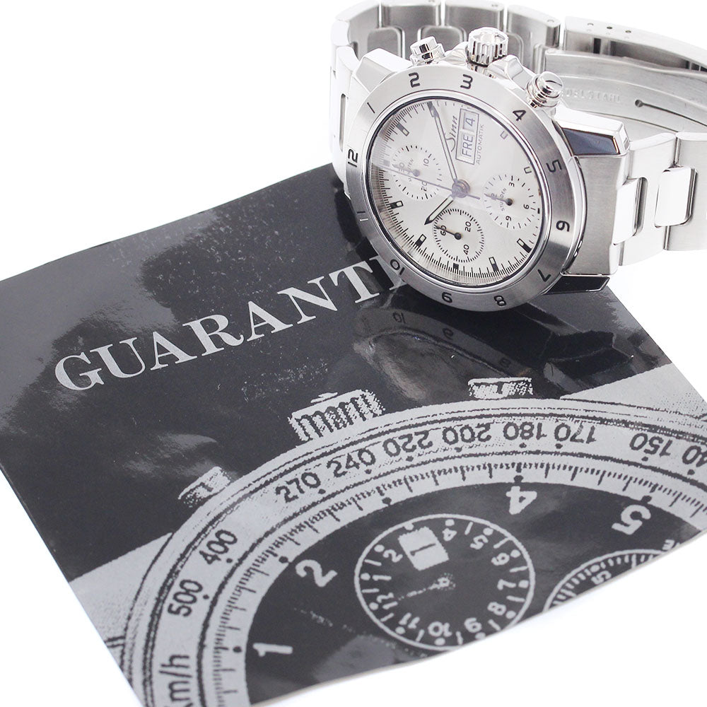 Sinn 303.SILVER.12 Chronograph Day-Date Automatic Men's Watch with Warranty Card