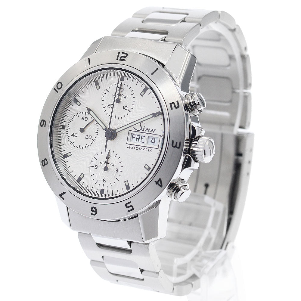 Sinn 303.SILVER.12 Chronograph Day-Date Automatic Men's Watch with Warranty Card