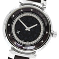 LOUIS VUITTON Q1319 Tambour Disc Amarante Diamant MM Diamond Quartz Women's Watch with Box and Warranty