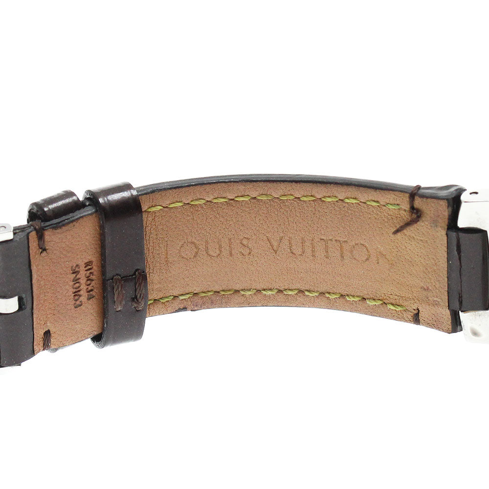 LOUIS VUITTON Q1319 Tambour Disc Amarante Diamant MM Diamond Quartz Women's Watch with Box and Warranty