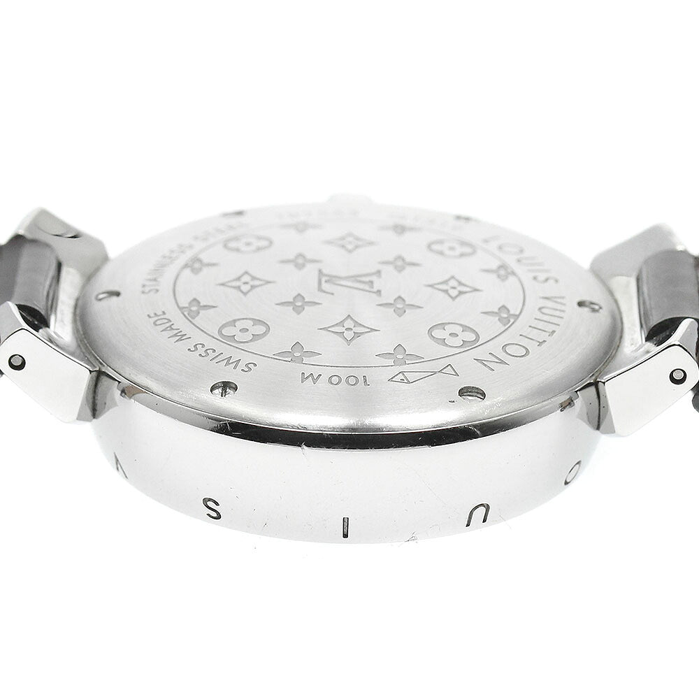 LOUIS VUITTON Q1319 Tambour Disc Amarante Diamant MM Diamond Quartz Women's Watch with Box and Warranty