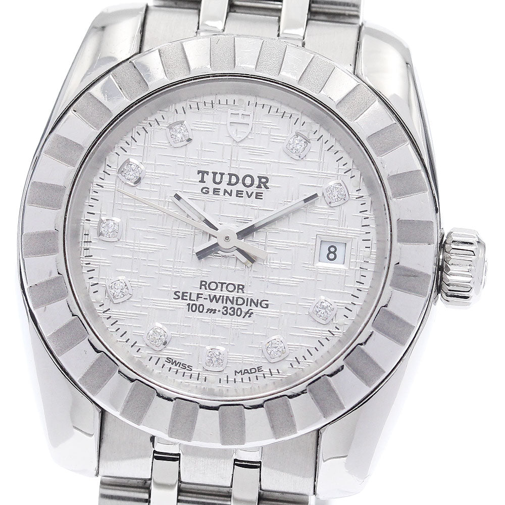 TUDOR 22010 Classic Date 10P Diamond Automatic Ladies Watch with Warranty