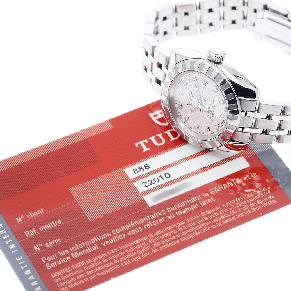 TUDOR 22010 Classic Date 10P Diamond Automatic Ladies Watch with Warranty