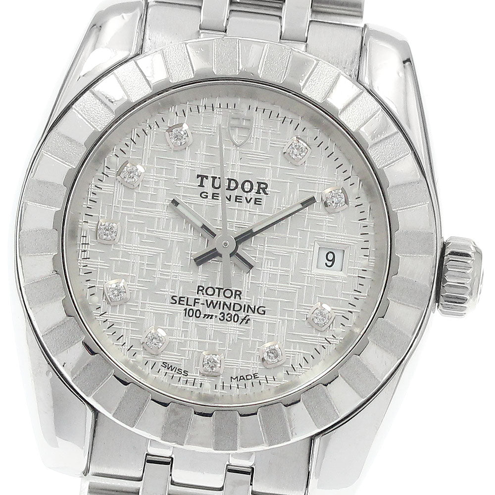 TUDOR 22010 Classic Date 10P Diamond Automatic Ladies Watch with Warranty