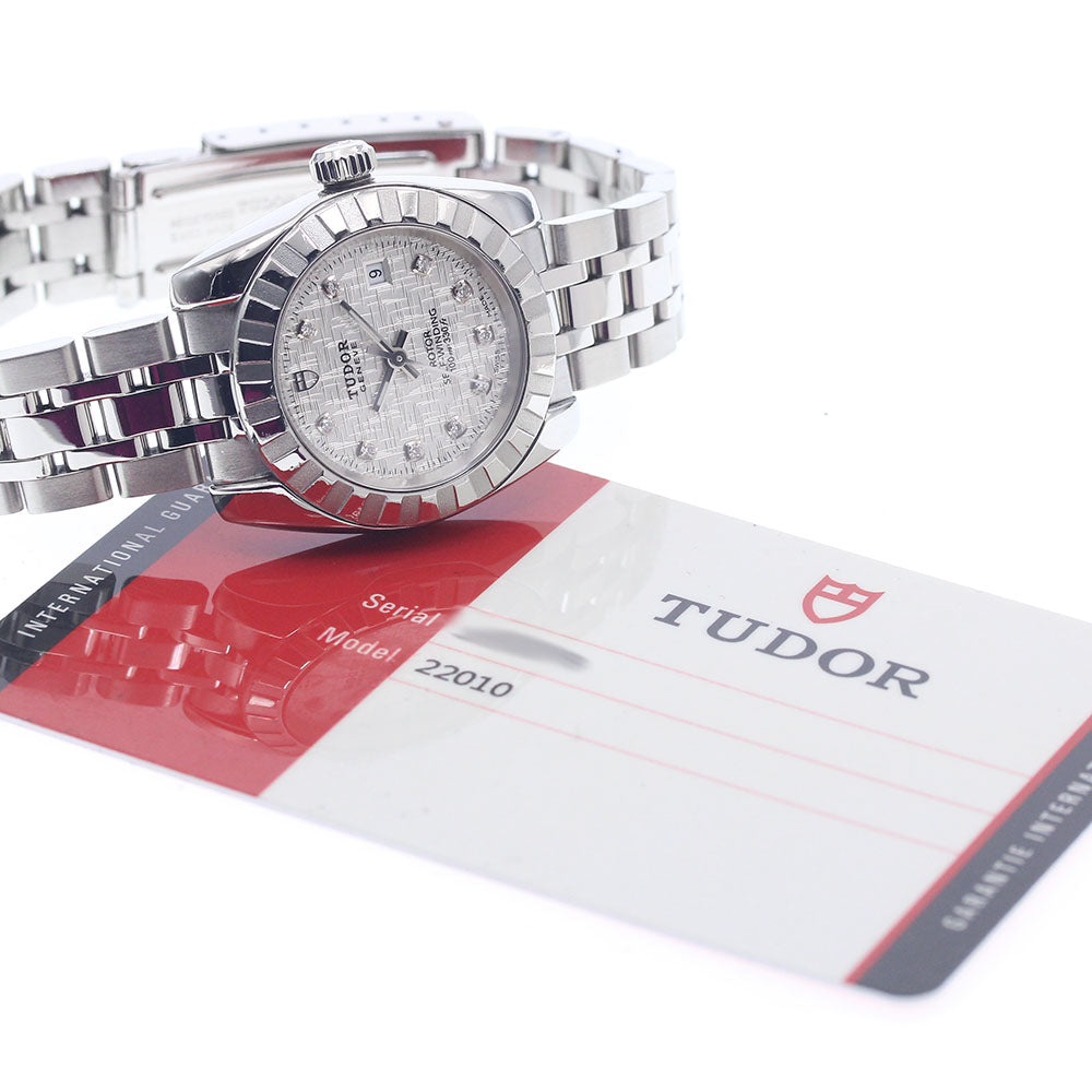 TUDOR 22010 Classic Date 10P Diamond Automatic Ladies Watch with Warranty