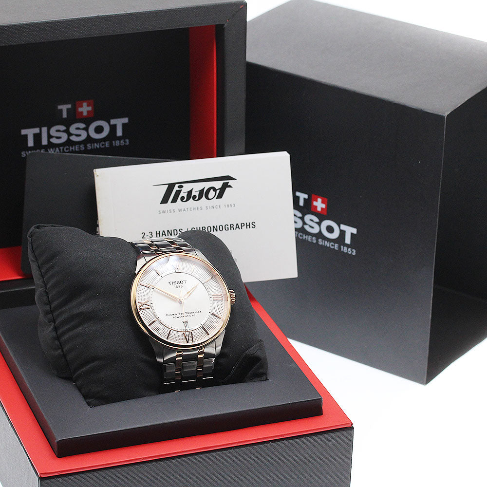TISSOT T139.407.22.038.00 Chemin des Tourelles Date Automatic Men's Watch Excellent Condition with Box