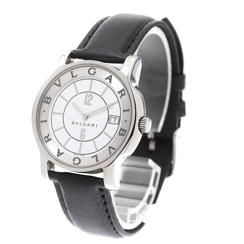 BVLGARI ST35S Solotempo Date Quartz Men's Watch Excellent Condition