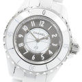 CHANEL H4861 J12 Mirror White Ceramic Quartz Women's Watch with Warranty Card