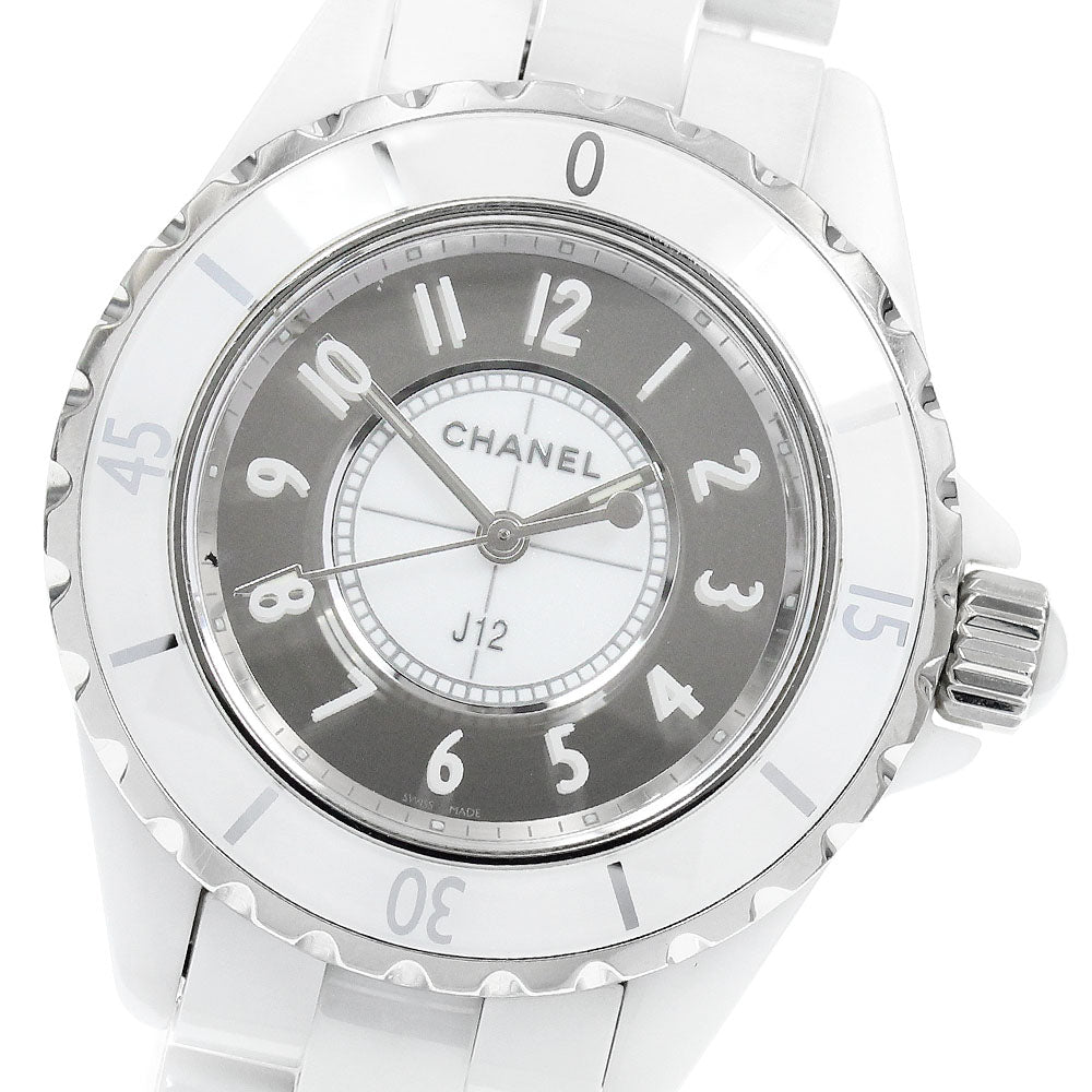 CHANEL H4861 J12 Mirror White Ceramic Quartz Women's Watch with Warranty Card