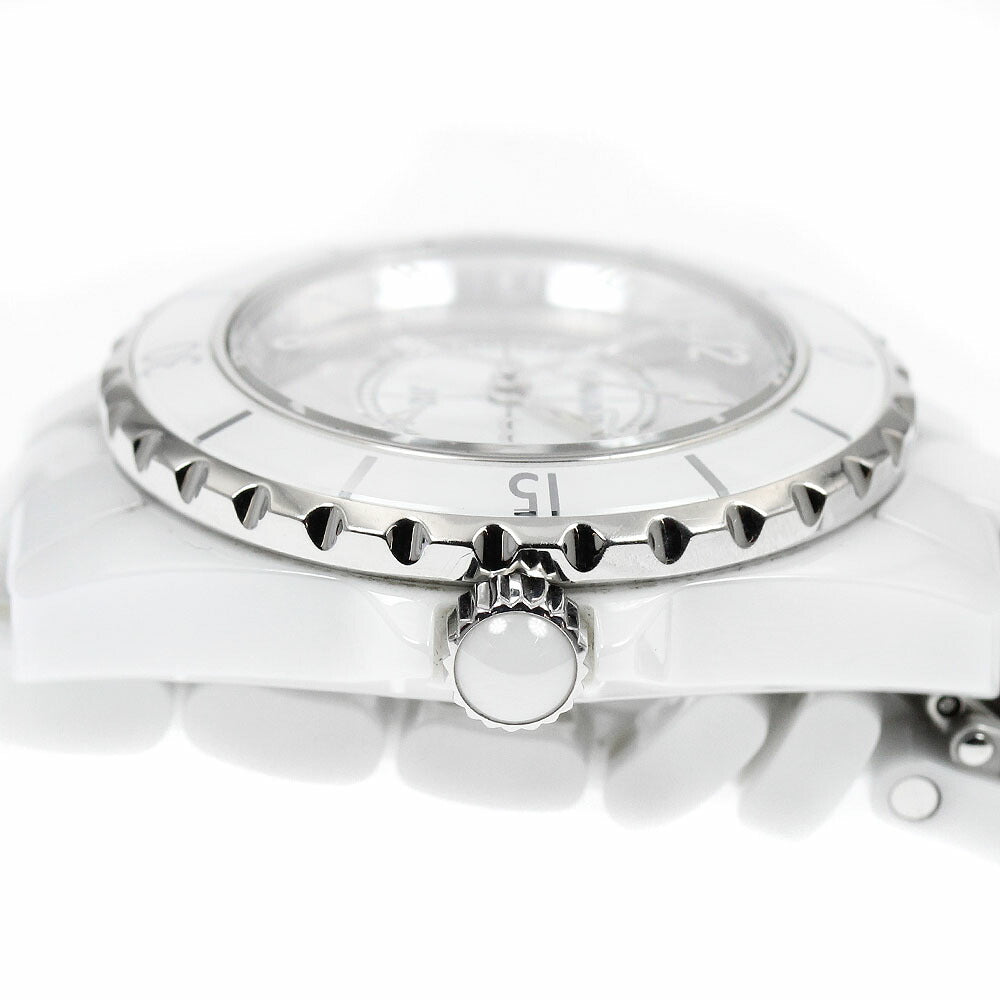 CHANEL H4861 J12 Mirror White Ceramic Quartz Women's Watch with Warranty Card