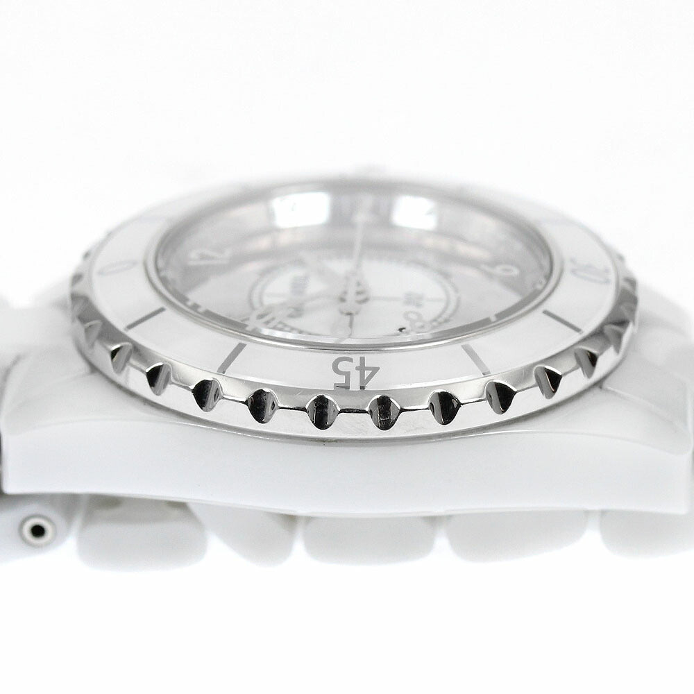 CHANEL H4861 J12 Mirror White Ceramic Quartz Women's Watch with Warranty Card