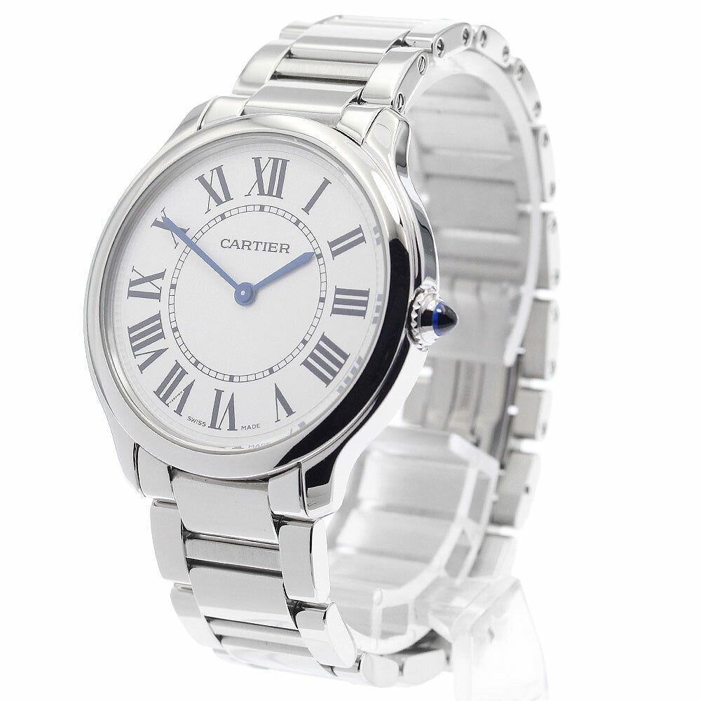 CARTIER WSRN0034 Ronde Must de 36mm Quartz Boys' Watch Excellent Condition with Box and Warranty Card