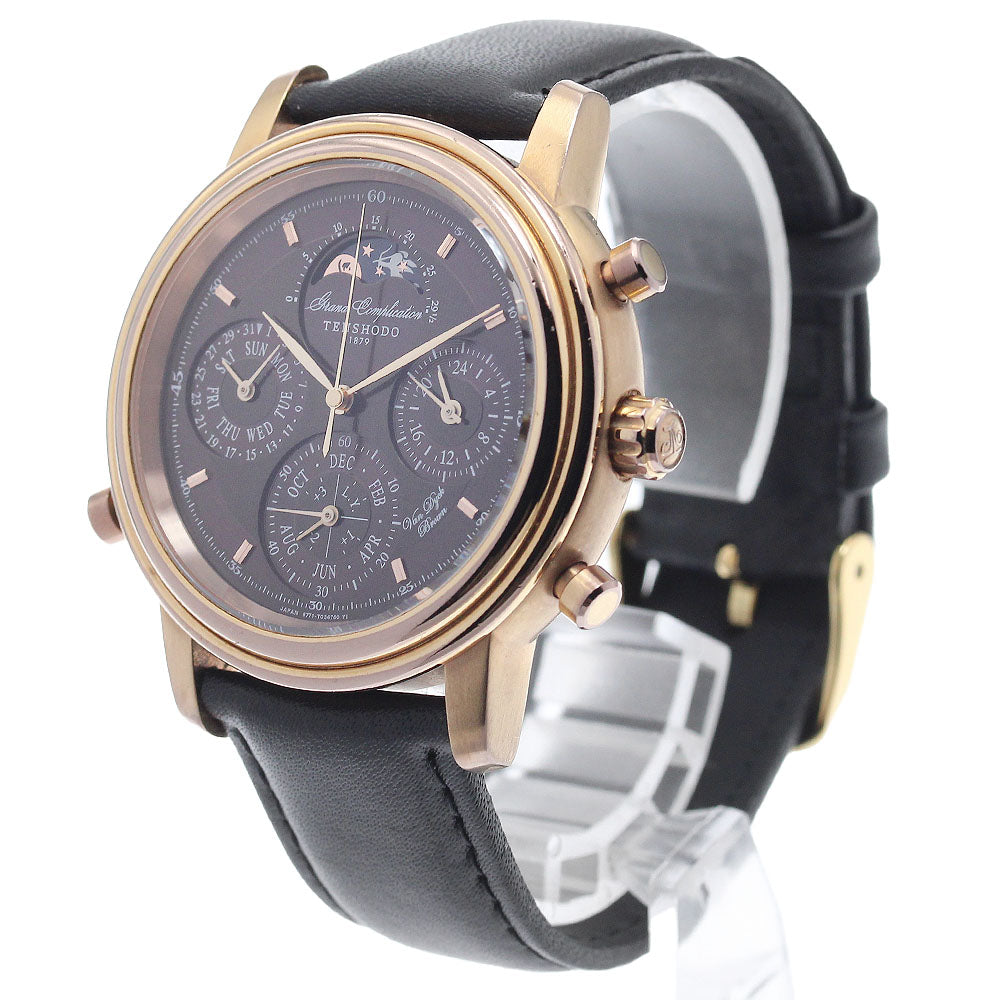 TENSHODO 6771-T012779 Grand Complication Moon Phase Triple Calendar Quartz Men's Watch