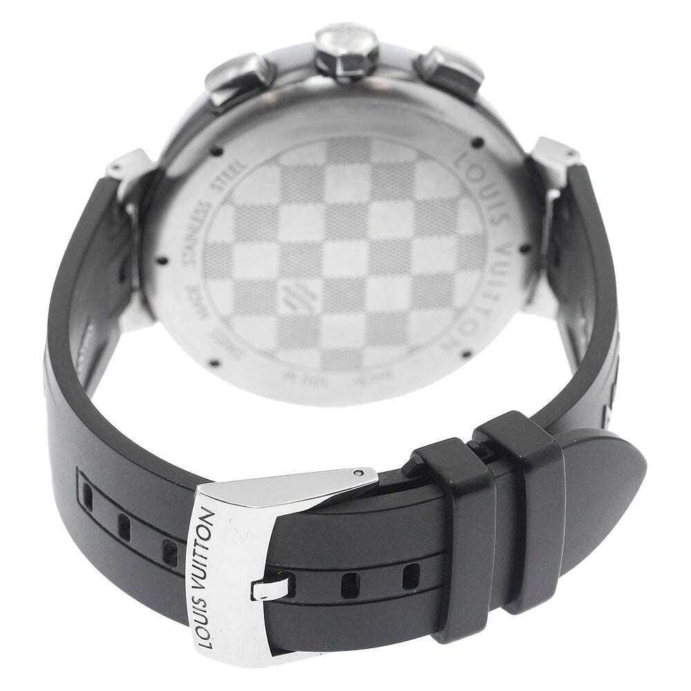 LOUIS VUITTON Q102U Tambour in Black Chronograph Automatic Men's Watch