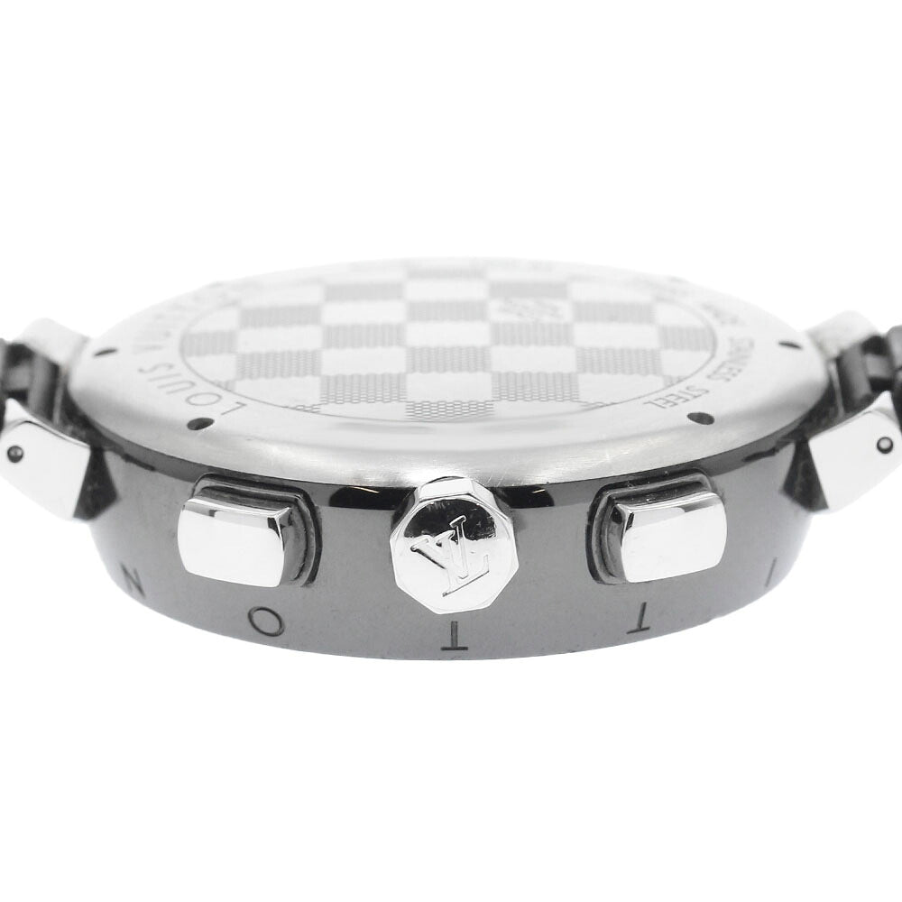 LOUIS VUITTON Q102U Tambour in Black Chronograph Automatic Men's Watch