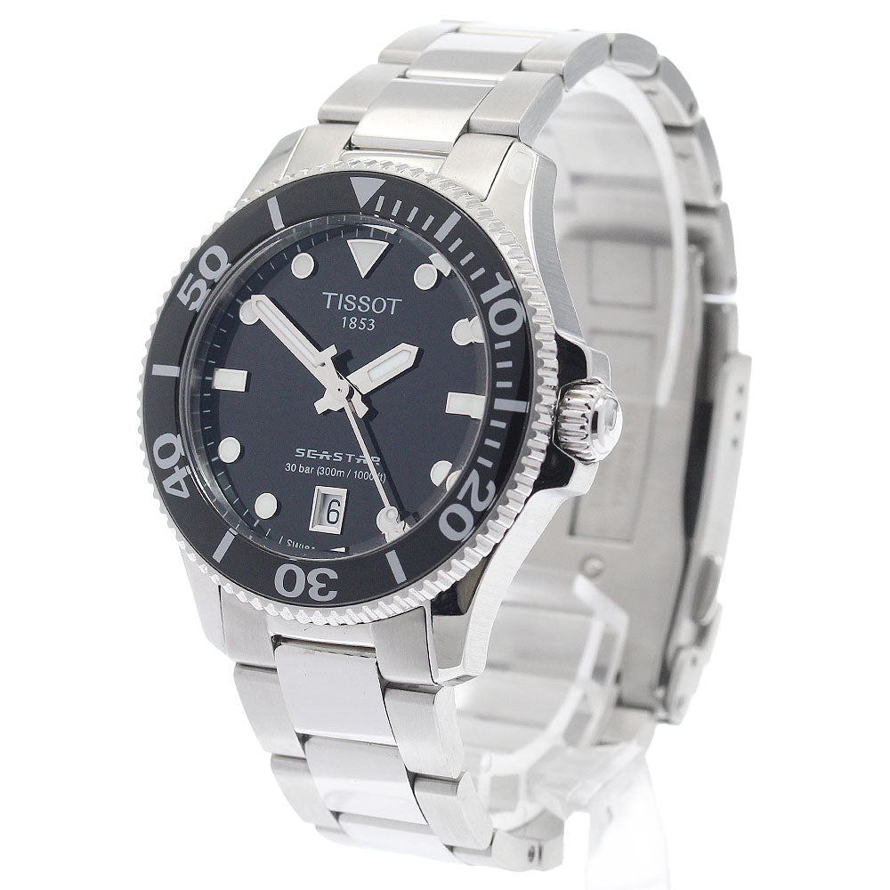 TISSOT T120.210.11.051.00 Seastar 1000 Date Quartz Boys' Watch Excellent Condition with Inner Box and Warranty Card.