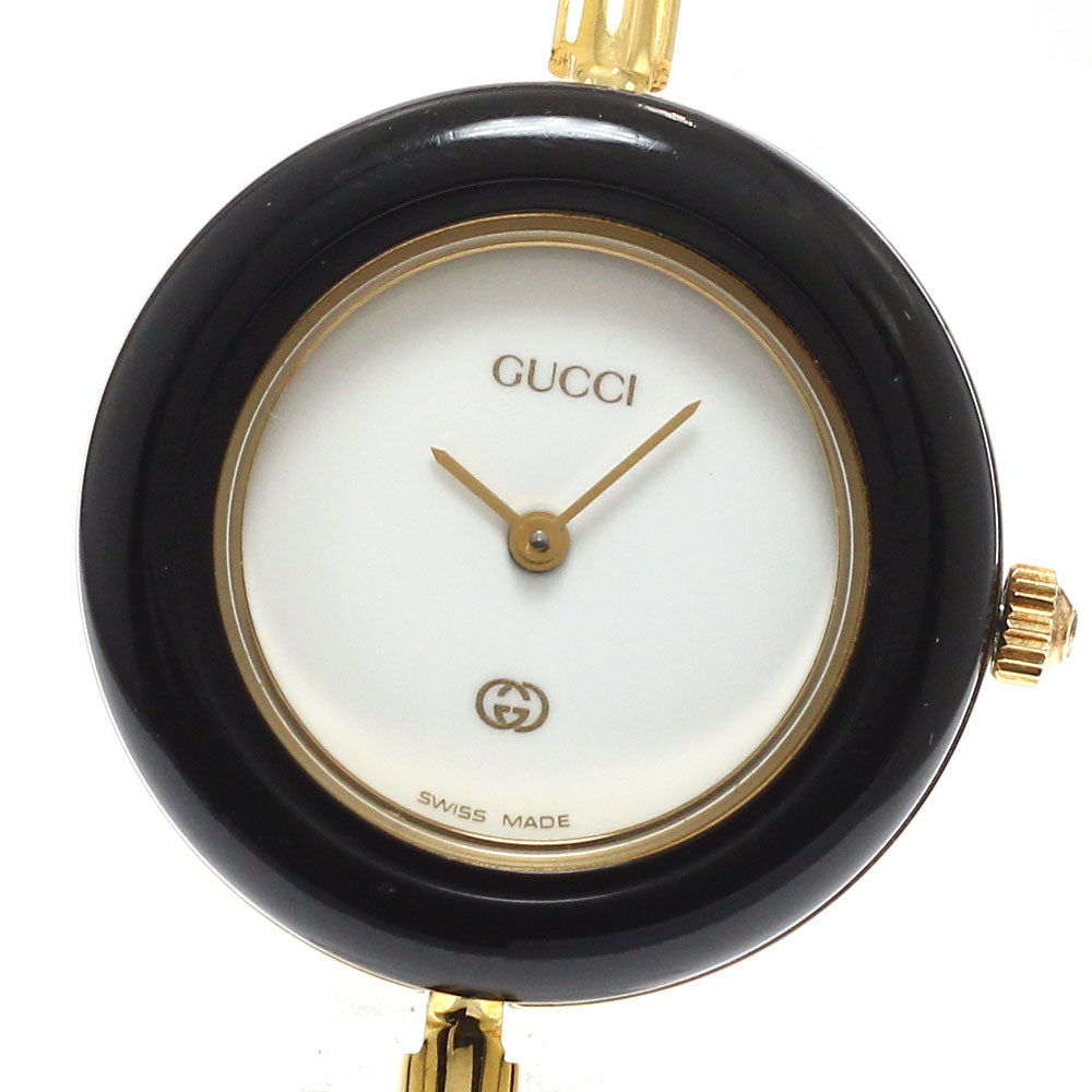 GUCCI 11/12 Changeable Bezel Quartz Ladies Watch with Inner Box