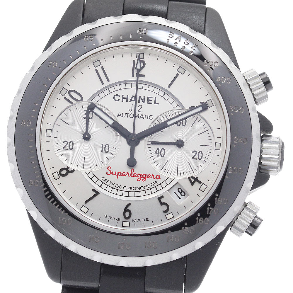 CHANEL H2039 J12 Superleggera Chronograph Date Automatic Men's Watch Excellent Condition