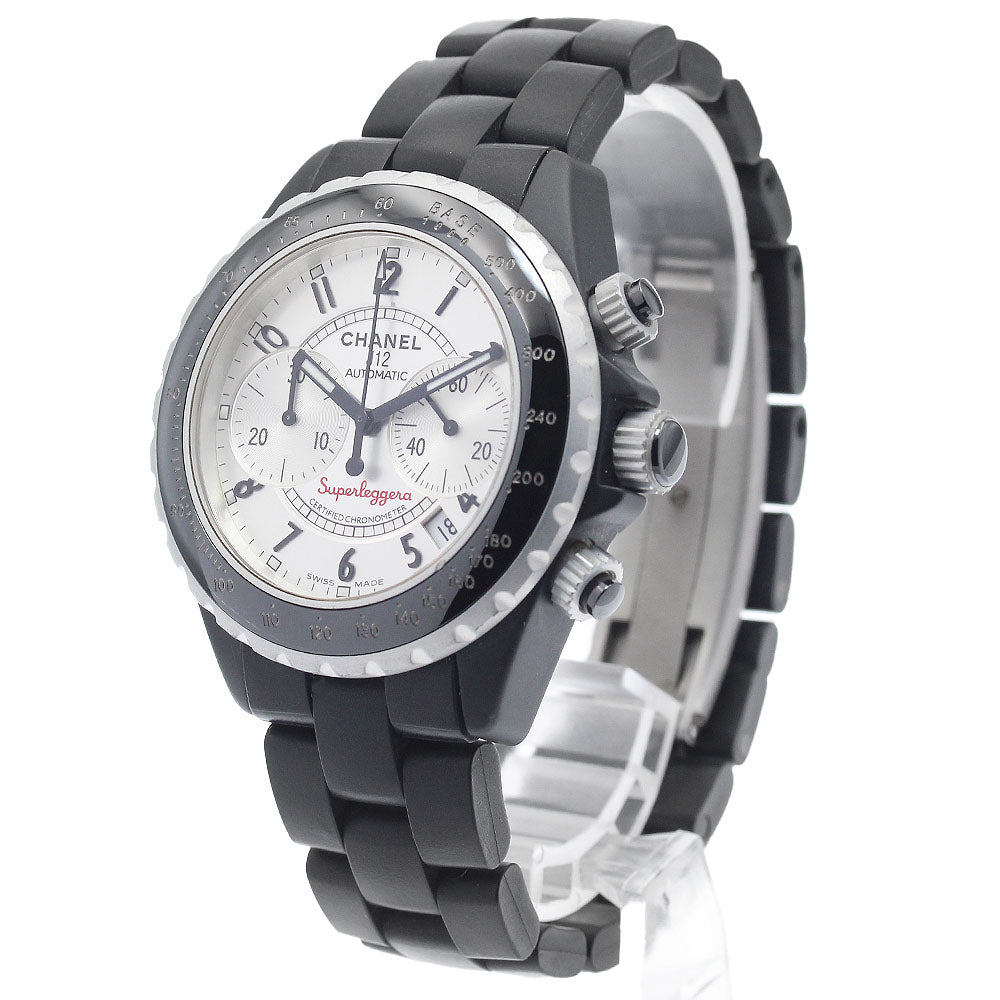 CHANEL H2039 J12 Superleggera Chronograph Date Automatic Men's Watch Excellent Condition