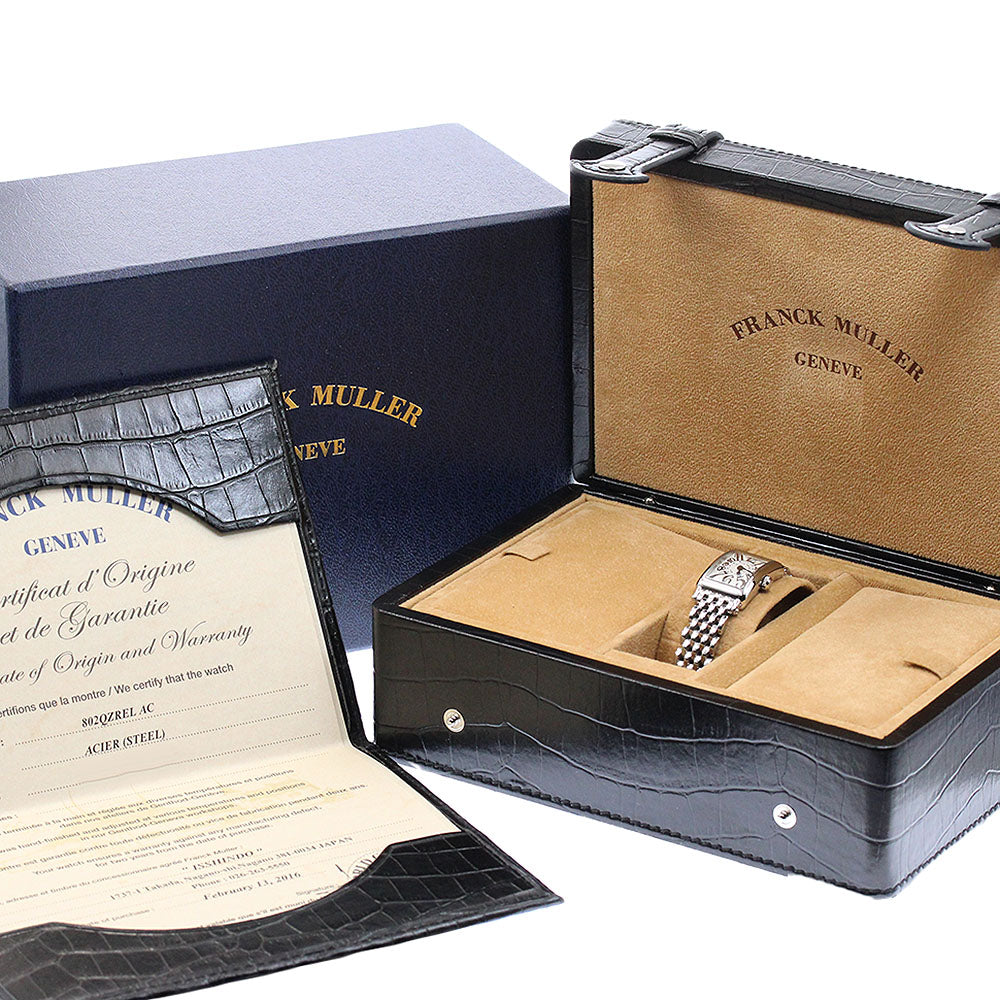 FRANCK MULLER 802QZRELAC Long Island Petite Relief Quartz Ladies' Watch Excellent Condition with Box and Warranty.