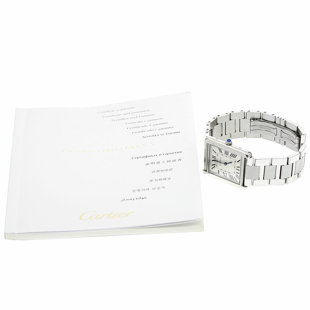 CARTIER W5200014 Tank Solo LM Quartz Men's Watch Excellent Condition with Warranty.
