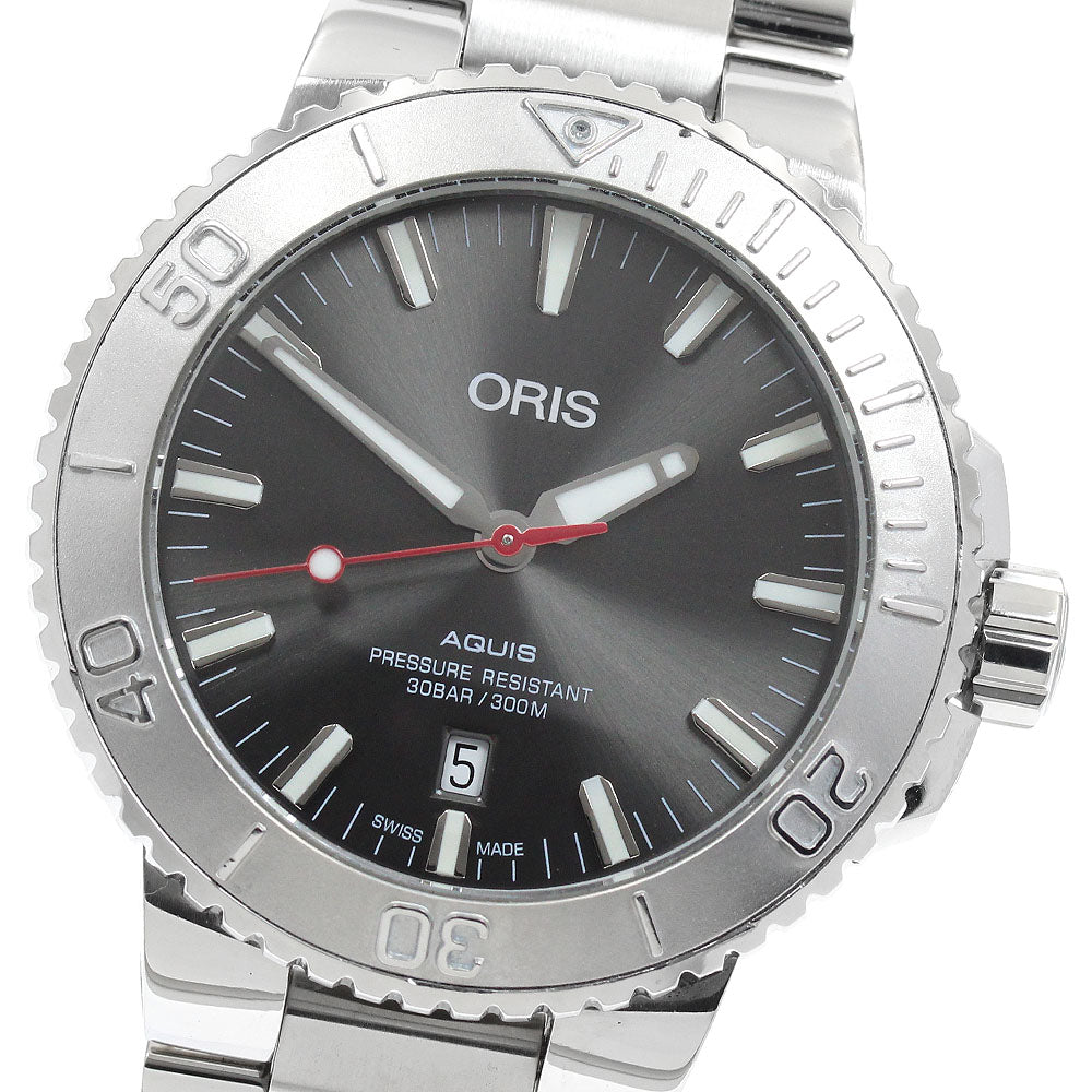 ORIS 01 733 7730 4153-07 Aquis Date Relief Automatic Men's Watch (Good Condition)