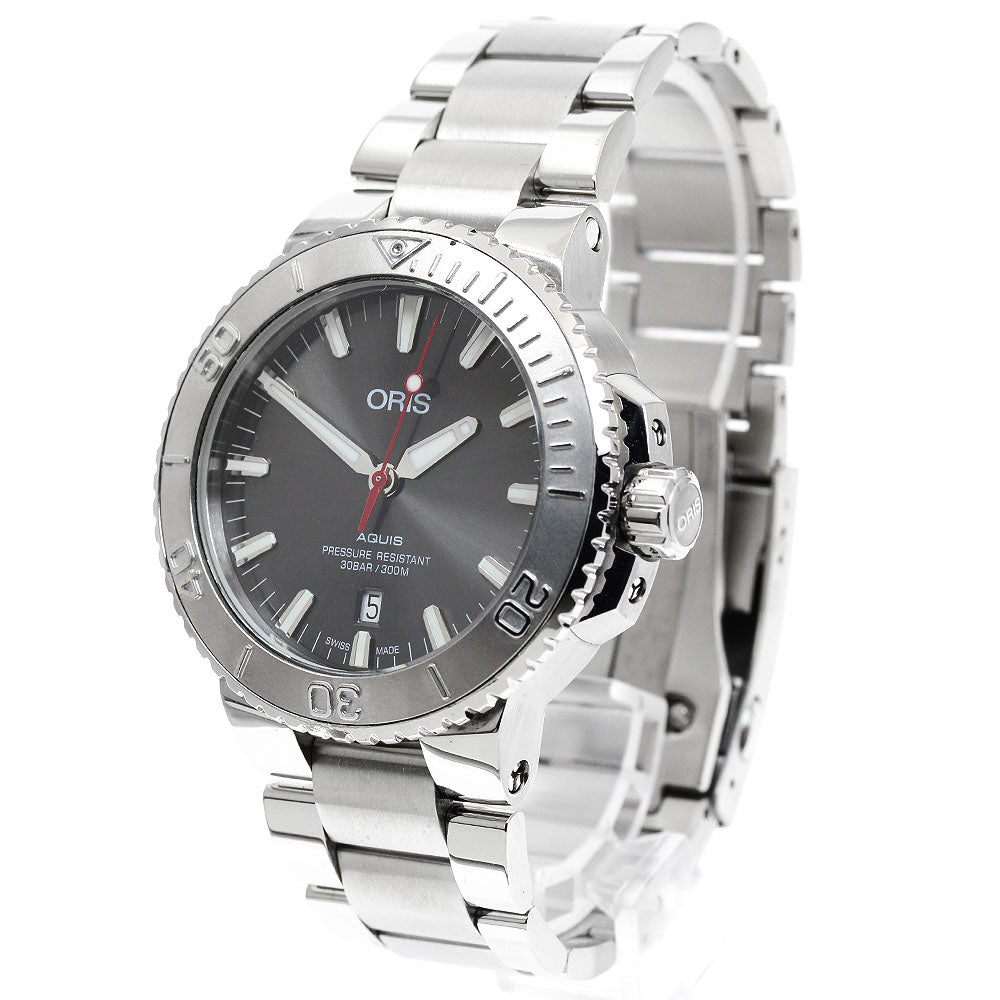 ORIS 01 733 7730 4153-07 Aquis Date Relief Automatic Men's Watch (Good Condition)