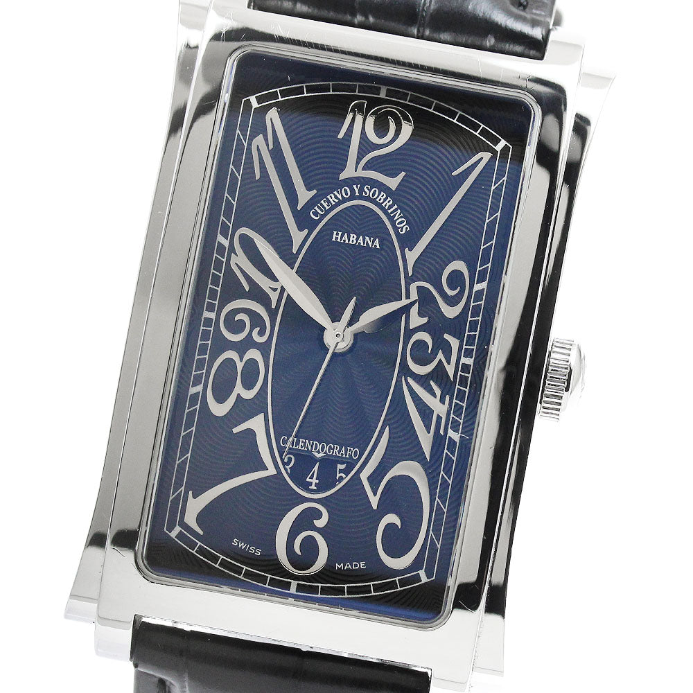 CUERVO Y SOBRINOS A1012 Havana Prominente Date Automatic Men's Watch with Warranty Card