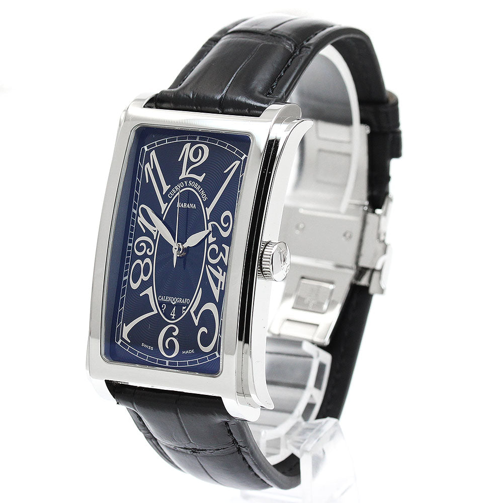 CUERVO Y SOBRINOS A1012 Havana Prominente Date Automatic Men's Watch with Warranty Card