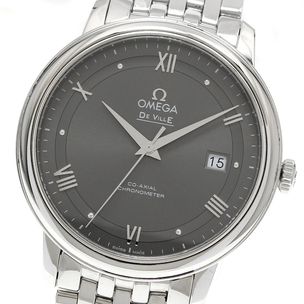 OMEGA 424.10.40.20.06.001 De Ville Prestige Co-Axial Date Automatic Men's Watch Excellent Condition with Box and Warranty Card