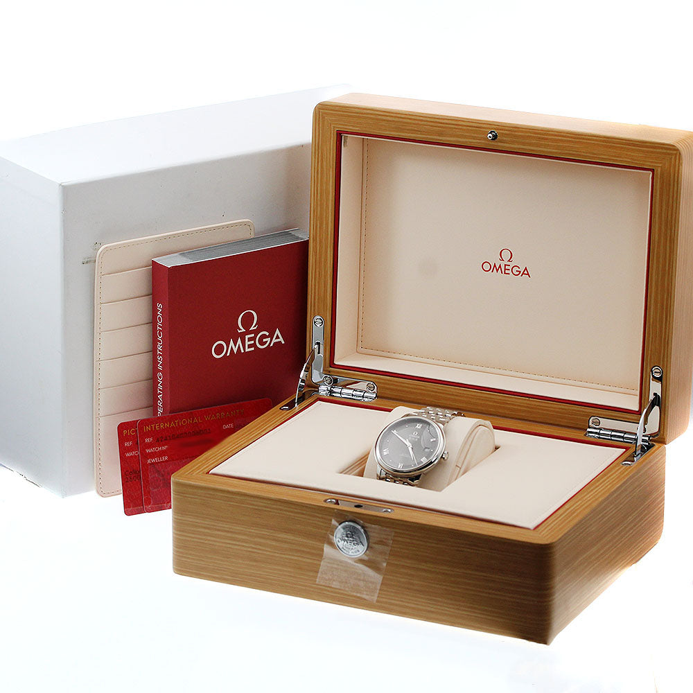 OMEGA 424.10.40.20.06.001 De Ville Prestige Co-Axial Date Automatic Men's Watch Excellent Condition with Box and Warranty Card