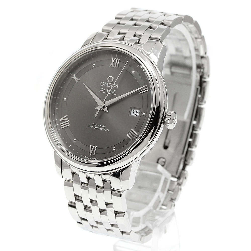 OMEGA 424.10.40.20.06.001 De Ville Prestige Co-Axial Date Automatic Men's Watch Excellent Condition with Box and Warranty Card