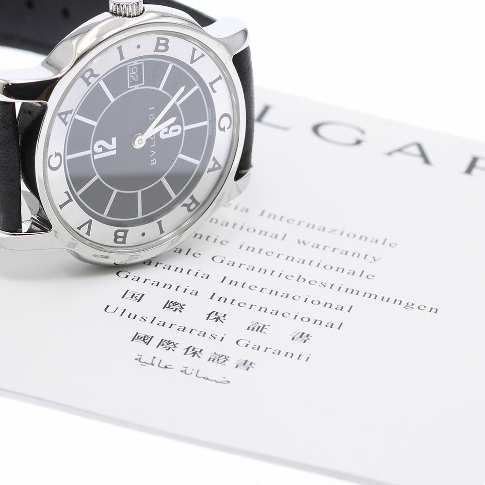 BVLGARI ST35S Solo Tempo Date Quartz Men's Watch with Warranty