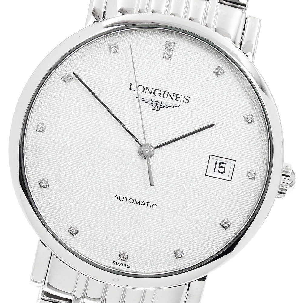 LONGINES L4.810.4 Elegant Collection Date 13P Diamond Automatic Men's Watch - Excellent Condition