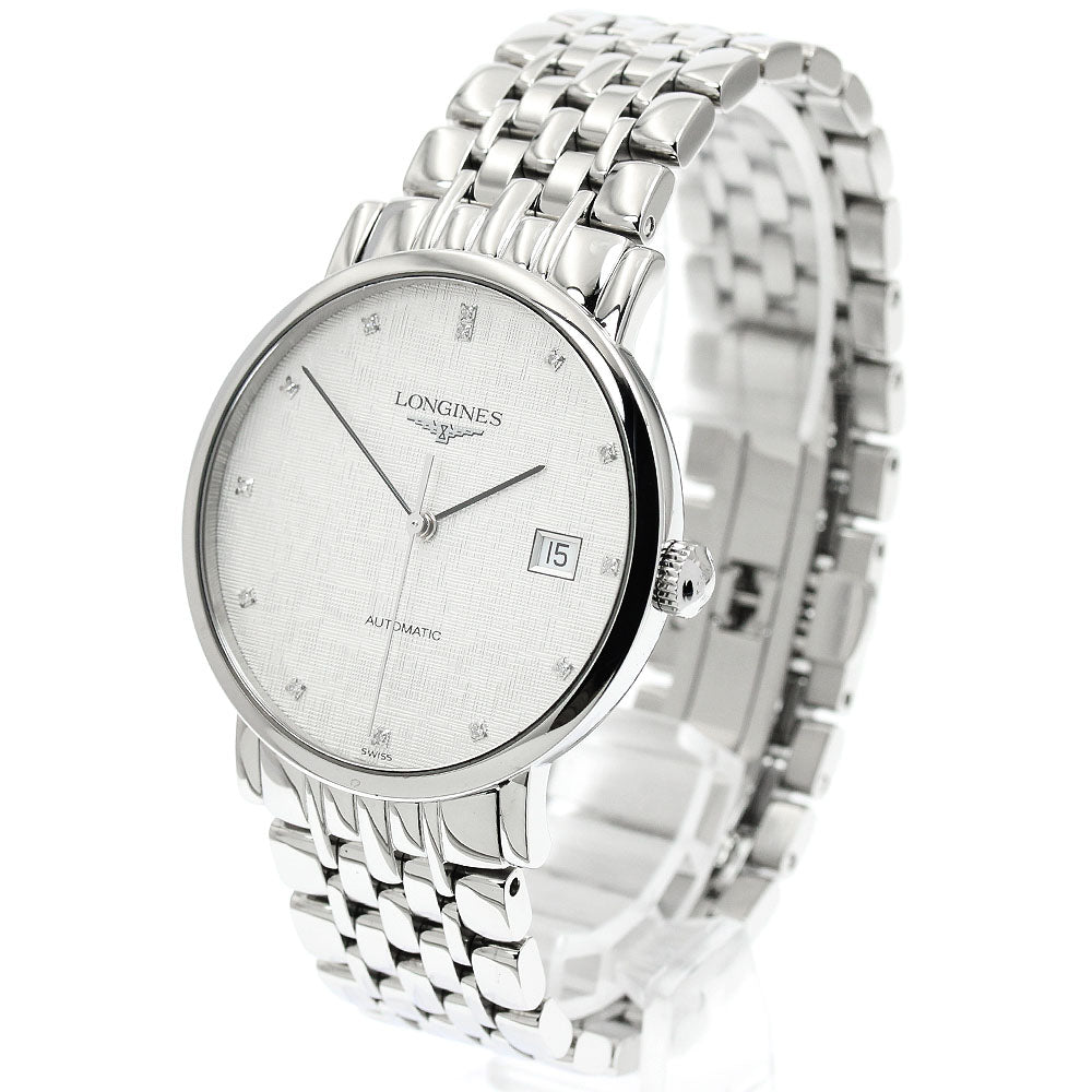 LONGINES L4.810.4 Elegant Collection Date 13P Diamond Automatic Men's Watch - Excellent Condition