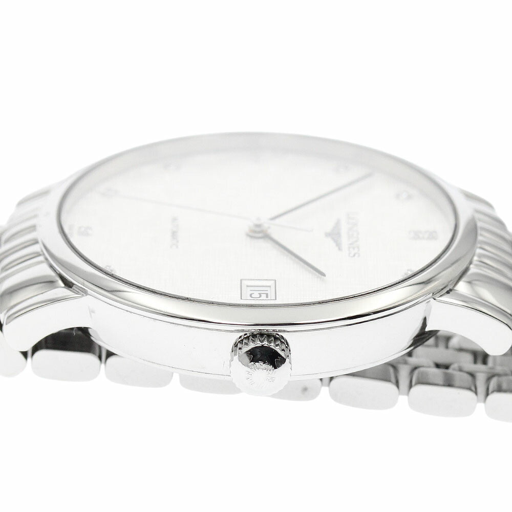 LONGINES L4.810.4 Elegant Collection Date 13P Diamond Automatic Men's Watch - Excellent Condition