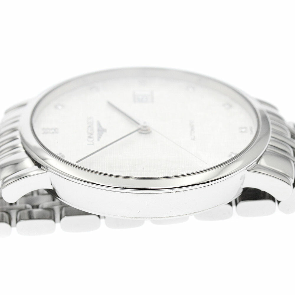 LONGINES L4.810.4 Elegant Collection Date 13P Diamond Automatic Men's Watch - Excellent Condition