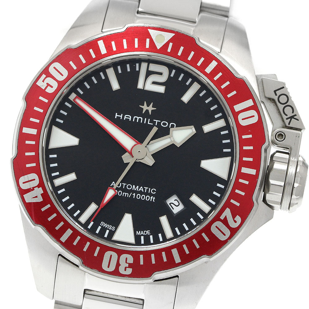 HAMILTON H777250/H77725135 Khaki Navy Open Water Frogman Date Automatic Men's Watch with Box and Warranty