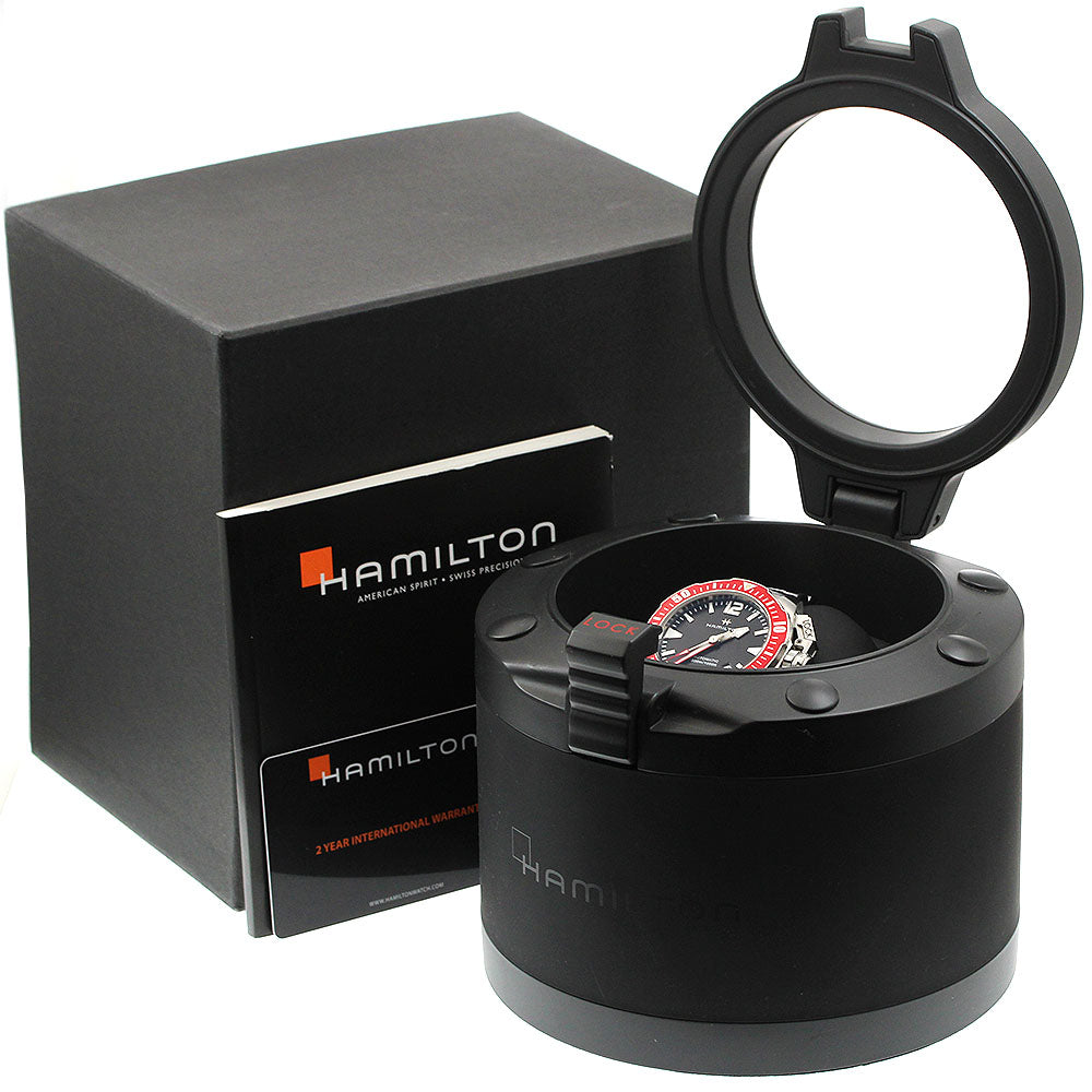 HAMILTON H777250/H77725135 Khaki Navy Open Water Frogman Date Automatic Men's Watch with Box and Warranty
