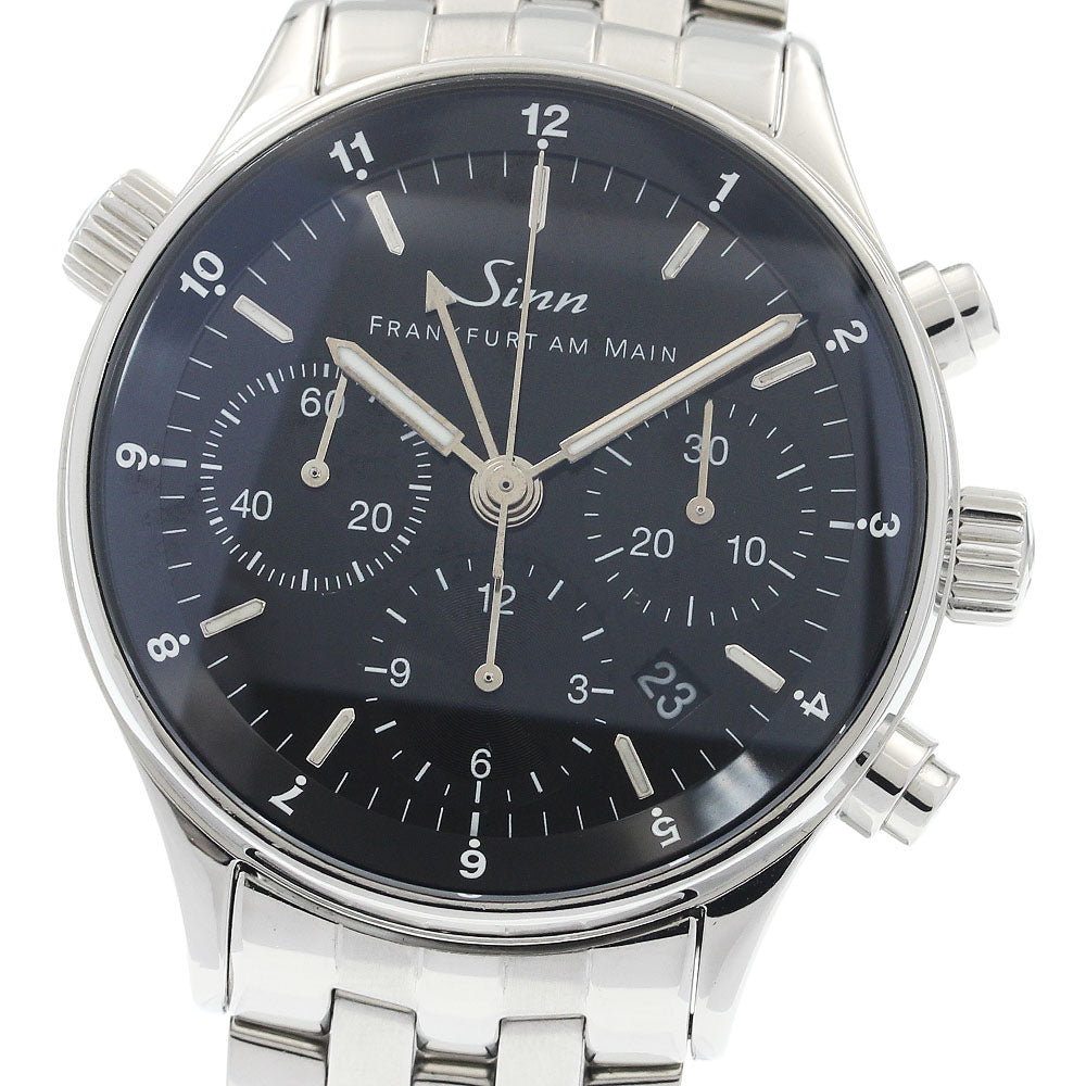 Sinn 6000 Frankfurt Financial Watch Chronograph Date Automatic Men's Watch Excellent Condition with Box and Warranty Card
