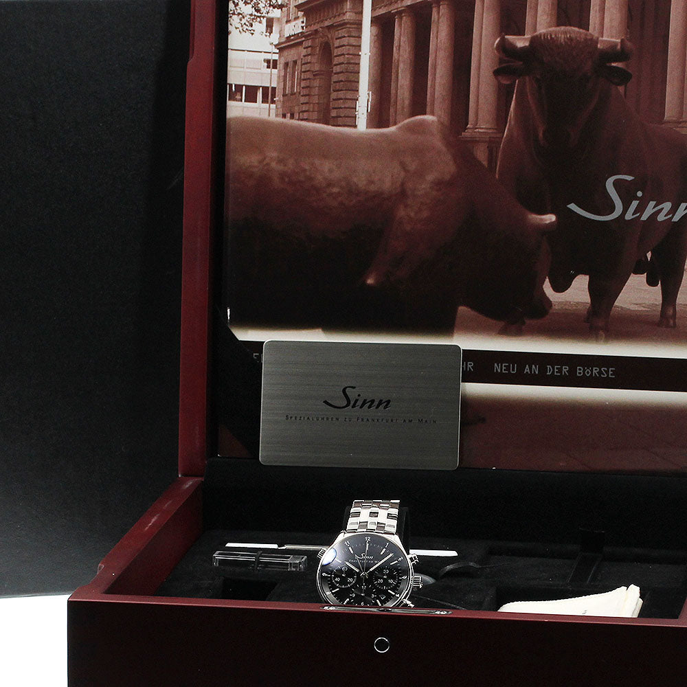 Sinn 6000 Frankfurt Financial Watch Chronograph Date Automatic Men's Watch Excellent Condition with Box and Warranty Card