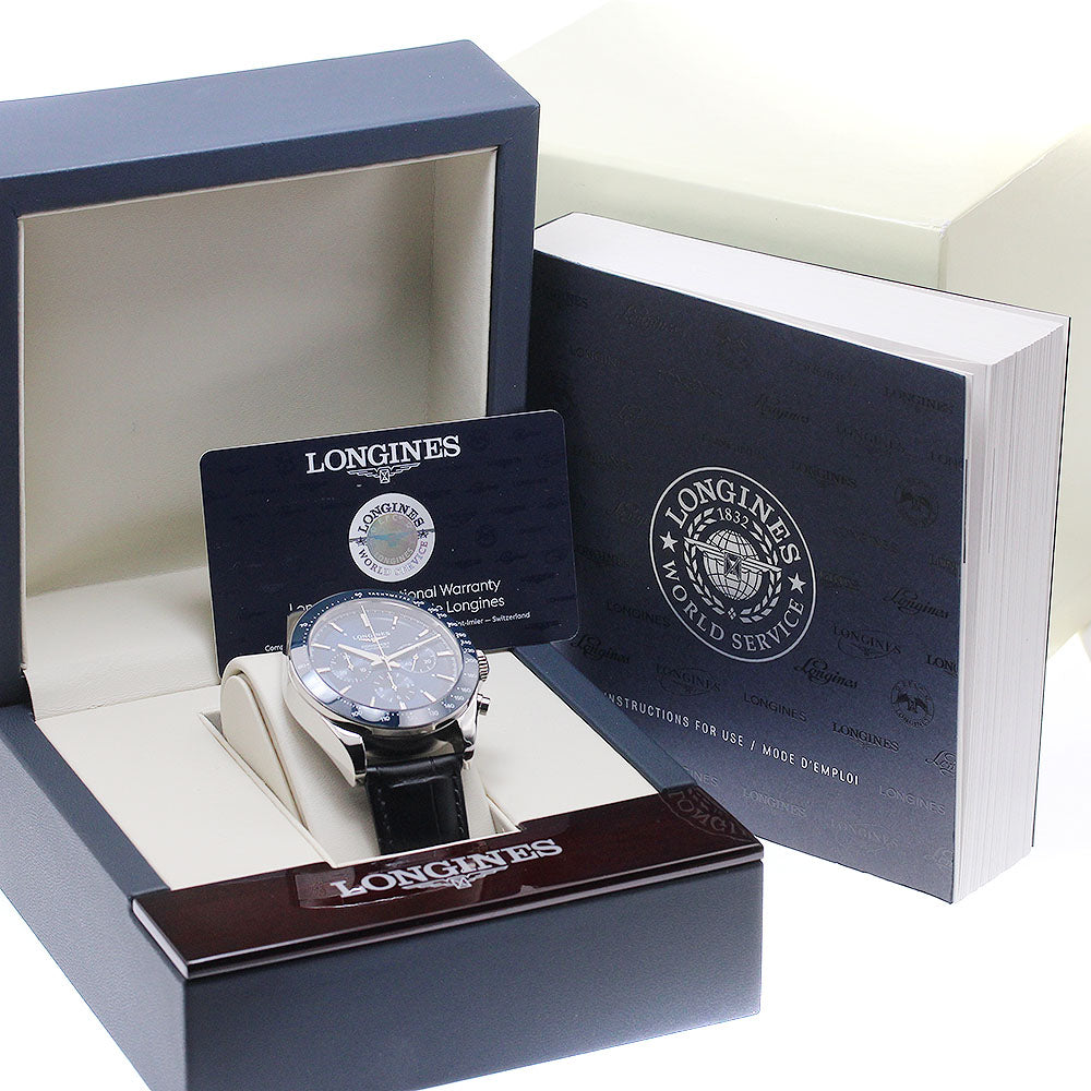 LONGINES L3.835.4 Conquest Chronograph Automatic Men's Watch Excellent Condition with Box and Warranty Card