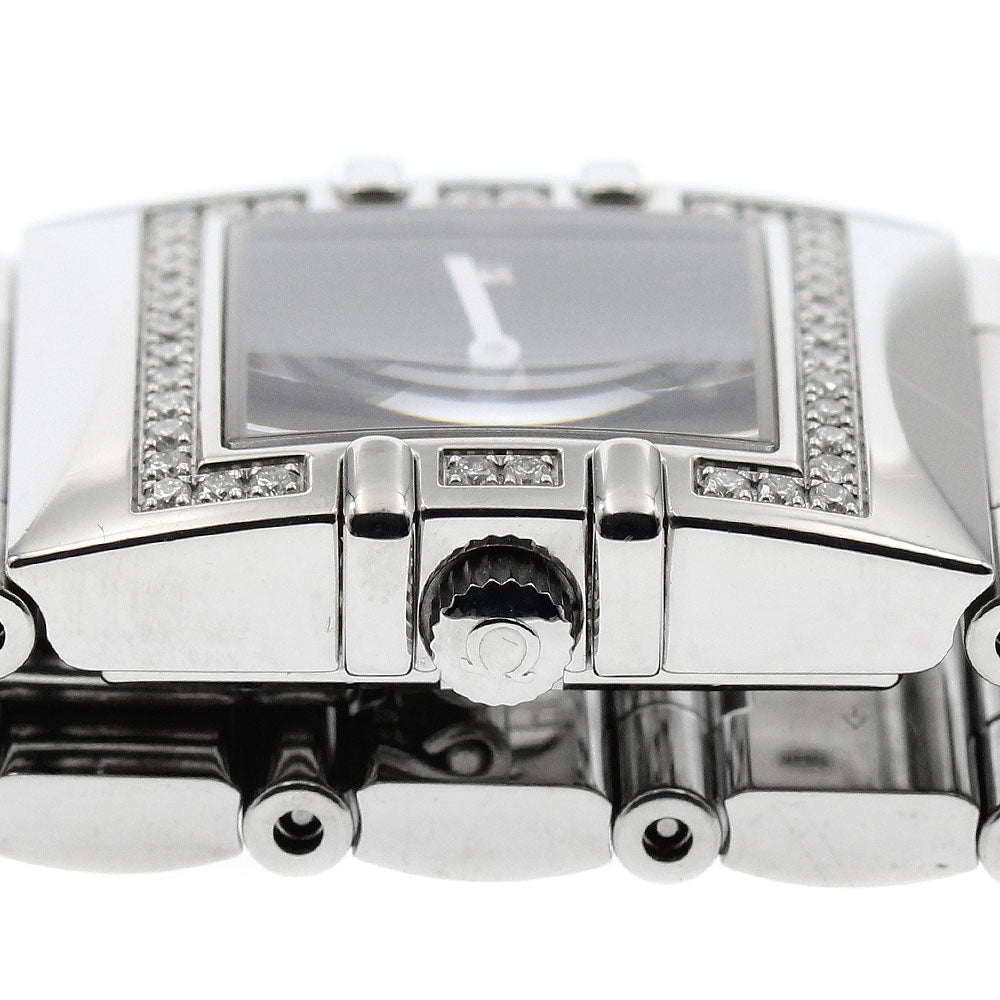 OMEGA 1528.46 Constellation Carre Quadra 4P Diamond Bezel Quartz Ladies