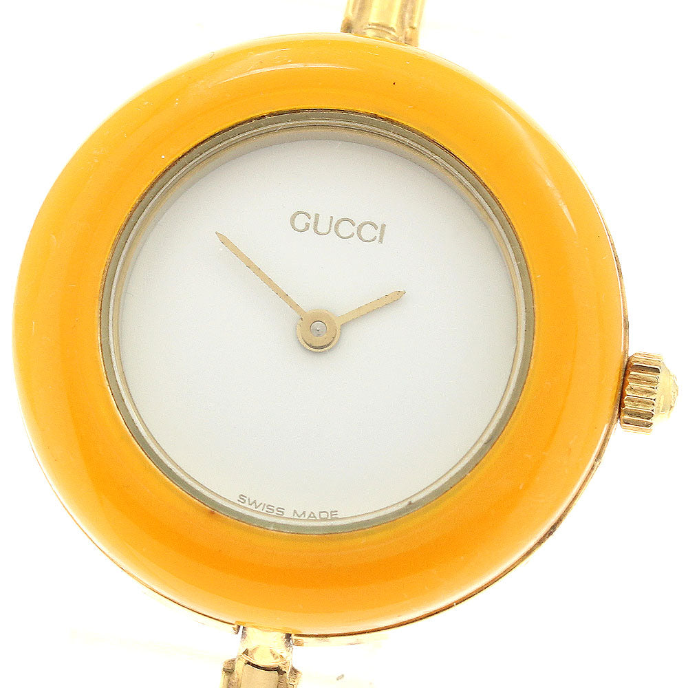 GUCCI 11/12.2 Changeable Bezel Quartz Ladies Watch with Inner Box